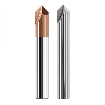 স্টিল এবং অ্যালুমিনিয়াম খাদে ফ্ল্যাট ফর্ম মেশিনিংয়ের জন্য 90 ডিগ্রি কোণ এবং চ্যামফার সহ টংস্টেন কার্বাইড শেষ মিল