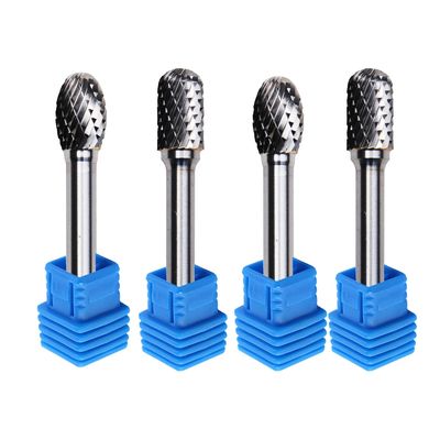 নমনীয় খাদ লম্বা 1/4 শ্যাঙ্ক সেট রোটারি কার্বাইড ঘূর্ণমান Burr F Sf প্রকার