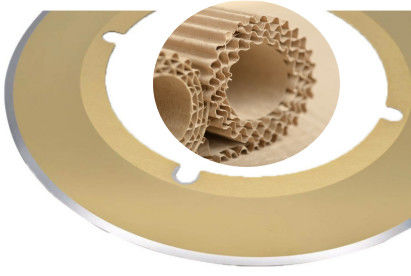 0.1mm-6.0mm ঢেউতোলা কাগজ বৃত্তাকার স্লিটিং ছুরি HRC40-68 কঠোরতা