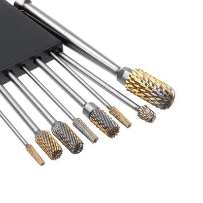 নমনীয় খাদ লম্বা 1/4 শ্যাঙ্ক সেট রোটারি কার্বাইড ঘূর্ণমান Burr F Sf প্রকার