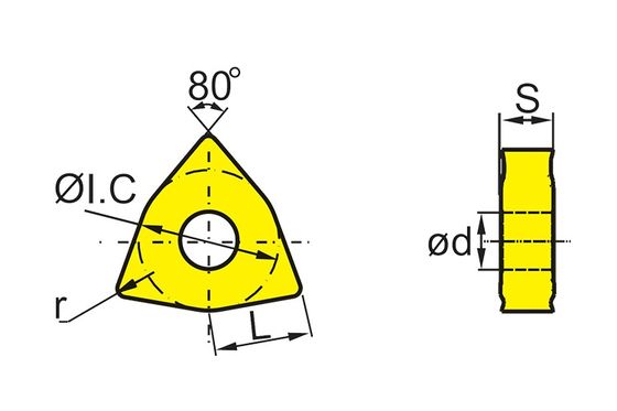 ইলেকট্রনিক্স শিল্পে যথার্থ মেশিনিংয়ের জন্য পিভিডি লেপ সহ উচ্চ কার্যকারিতা WNMG সিএনসি সন্নিবেশ
