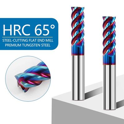 স্টেইনলেস স্টিল মেশিনিংয়ের জন্য nACo4 কোটিং সহ 4-ফ্লুট টাংস্টেন কার্বাইড এন্ড মিল
