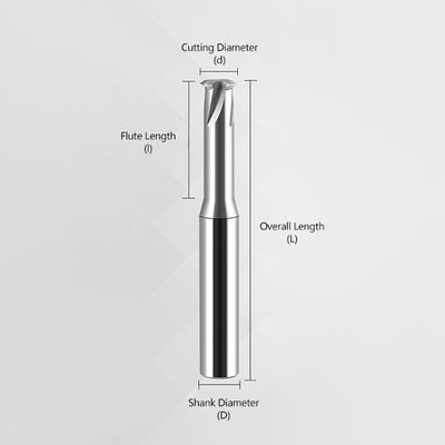 তামা, সংকর ইস্পাত, সাধারণ ইস্পাত, ঢালাই লোহার M2, M3, M4, M6 থ্রেডের জন্য একক-দাঁত ডিজাইন সহ একক-থ্রেড মিলিং কাটার