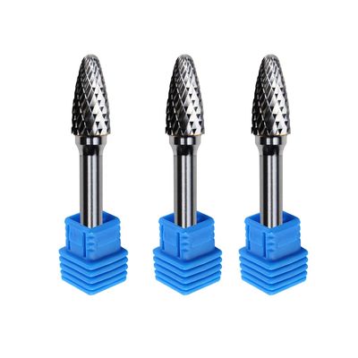 Se Oval Egg C1225 6mm ঘূর্ণমান শিখা আকৃতি ঘূর্ণায়মান টংস্টেন কার্বাইড Burrs 8mm