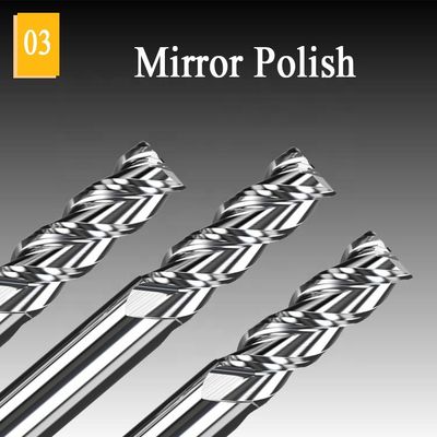 1mm CNC টাংস্টেন কার্বাইড এন্ড মিল Hrc55 অ্যালুমিনিয়াম এন্ড মিল মিলস কাট টুল