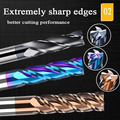 6mm 20 mm 4 Flute Square Tungsten Carbide End Mill 12 3/8 6 mm টুল Hrc 55