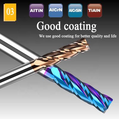 6mm 20 mm 4 Flute Square Tungsten Carbide End Mill 12 3/8 6 mm টুল Hrc 55